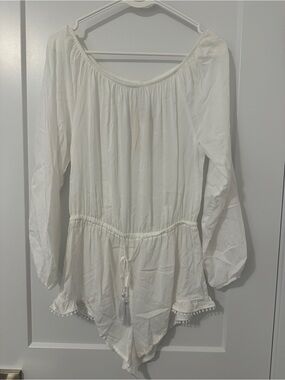 Victoria's Secret NWT White Long-Sleeve Swim Coverup Romper Size XS Women’s